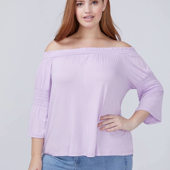 Lane Bryant Tops - Lane Bryant Size 26 off the shoulder top Blouse